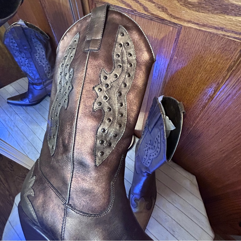BCBGirls Metallic Cowgirl boots